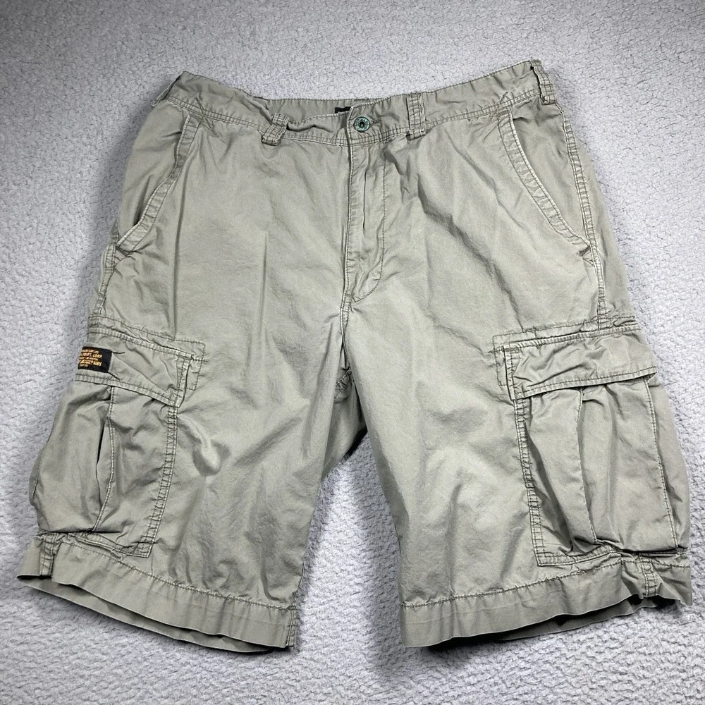 Polo Shorts Mens 34 Olive Green Cargo 12 in Inseam‎ Military Surplus Gorpcore